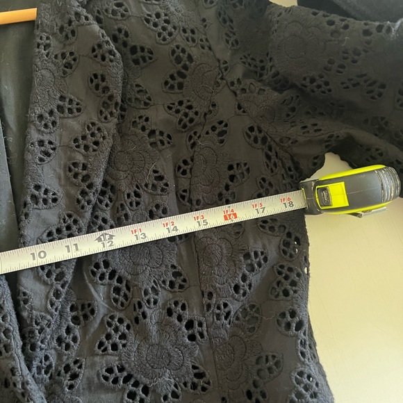 SANDRO Eyelet Lace 100% Cotton Blazer Large - Picture 6 of 6